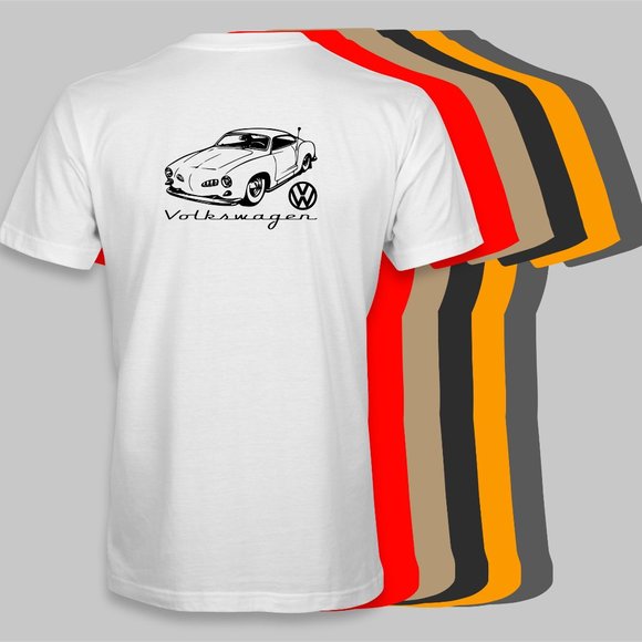 Volkswagen VW Karmann Ghia Retro T-Shirt - New - Picture 1 of 10